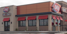 Image of commercial Senergy EIFS wall system application in Orangeville, Ontario, with classic Nightgale stucco finish