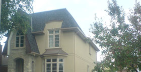 Image of Toronto home stucco using Durex EIFS wall system with Venetian plaster finish