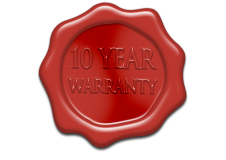 Image of our 10 year warranty guarantee for exterior stucco installations in Ontario